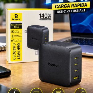 cargador baseus 140w gan usb c